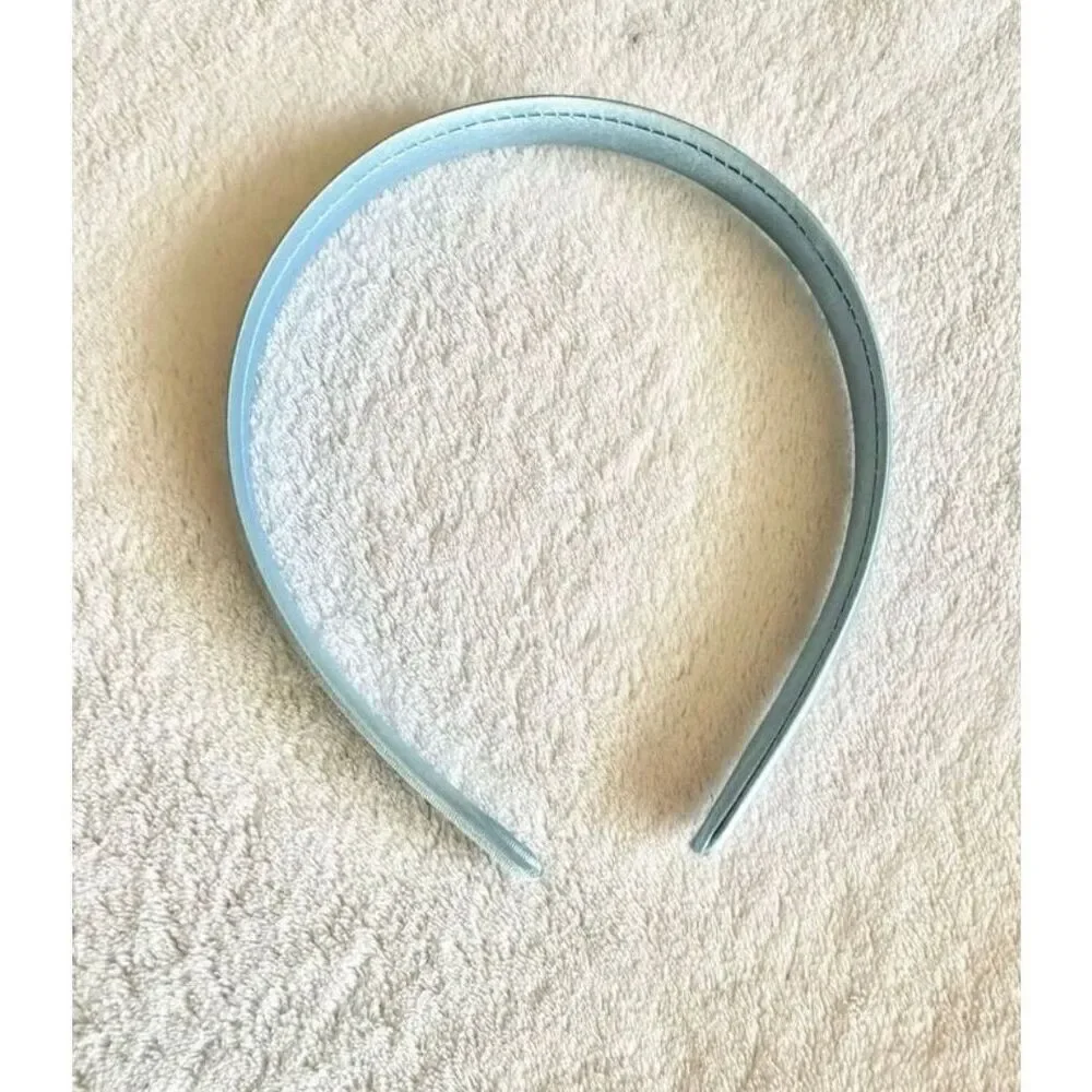 Light blue preppy satin headband